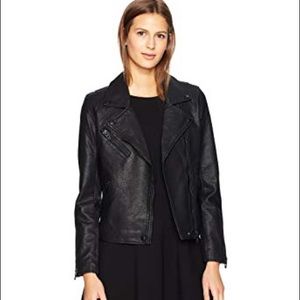 BLANK NYC Leather Moto Jacket Black